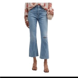 NWT Rag & Bone Flare High Rise Ankle Flare size 26 Raw Hem Distress